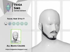 a white mannequin with facial hair and beard