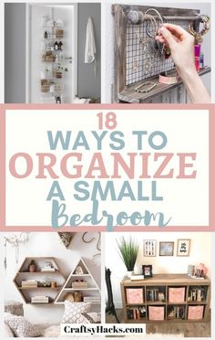 Organize small bedroom on a low budget with these hacks. To organize a small room you're going to need these oganization hacks. #organize #organizing Organize A Small Bedroom, Organize Your Room, Small Bedroom Organization, Room Organization Bedroom, Small Space Organization, Bedroom Organization, Small Room Design, Ways To Organize, Home Organization Hacks