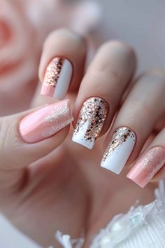 50 Glitter Nail Designs For Beautiful Dazzling Nails 50 Nail Art Designs Glitter Sparkle, Glamour Nails Designs, Glitter Nail Art Designs, Glitter Looks, Stiletto Shaped Nails, Glitter Nail Designs, Oval Shaped Nails, Heart Nail Designs, Glamour Nails