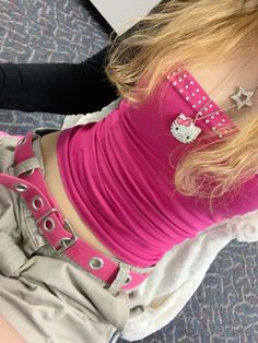 Pink Grunge Outfit, Pink Grunge, Wallpaper Homescreen, Hello Kitty Party, Y2k Outfits