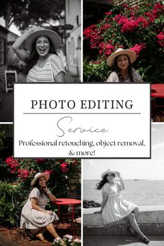 a collage of photos with the words photo editing service