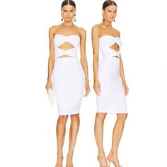 94% Nylon, 6% Spandex. Made In Usa. Machine Wash. Unlined. Pull-On Styling. Cut-Out Bodice With Ruched Detail. Jersey Fabric. Neckline To Hem Measures Approx 34" In Length. Bin: M Rose Colored Dress, Pleated Halter Dress, Tube Midi Dress, Ruched Waist Dress, Leather Midi Dress, Bodycon Dress Casual, Stretch Knit Dress, High Low Maxi Dress, V Neck Midi Dress