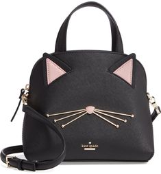 Fancy Handbags, Cat Handbags, Kate Spade Satchel, Kate Spade Shoulder Bag, Leather Satchel Handbags, Black Leather Handbags, Kate Spade Handbags, Satchel Handbags, Black Tote Bag