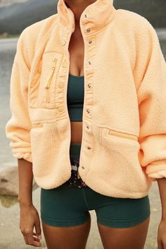 Free People Fleece, Hit The Slopes Fleece Jacket, Mountain Outfit, Women Sports, Pullover Jacket, Boho Clothing