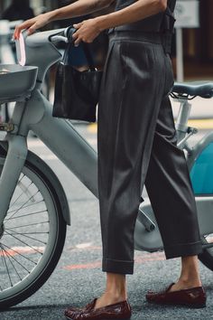 TURNED UP CUFF STRAIGHT LEG PANTS Blouse Jeans, Cardigan Sweater Dress, Evening Jackets, Cardigan Sweater Jacket, Blazer Vest, Suit Vest, Straight Leg Trousers, Shirt Skirt, High Waisted Trousers