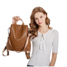 Behind every successful woman is a fabulous handbag. A luxury backpack makes your life more pleasant, gives you confidence, and shows your community that you are well. It can be perfectly used for study business leisure, travel, and shopping, stylish and decent in appearance, you will be delighted with our high-quality Elegant Large Capacity Backpack For On-the-go, Anti-theft Backpack Shoulder Bag For Daily Use, Large Capacity Tote Backpack For Shopping, Anti-theft Backpack Shoulder Bag For On-the-go, Travel Anti-theft Backpack, Versatile Leather Shoulder Bag With Anti-theft Features, Trendy Anti-theft Bag For Daily Use, Trendy Anti-theft Backpack Shoulder Bag, Trendy Large Capacity Backpack For Shopping