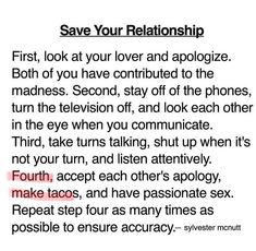 the text says, save your relationship first look at your lover and apoloize both of