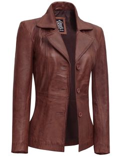 Peplum Leather Jacket, Brown Leather Blazer, Lambskin Leather Blazer, Asymmetrical Leather Jacket, Leather Blazer Women, Varsity Jacket Women, Brown Leather Coat, Distressed Leather Jacket