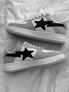 A Bathing Ape Bape Sta Low Grey Black Grey Bapestas, Bape Star Shoes, Bape Sta Shoes, Bape Sta