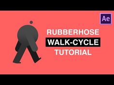 the text rubberhouse walk - cycle is shown above an image of a person walking