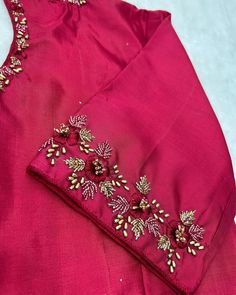 Latest Silk Sarees, Aari Design, Pakistan Dress, Cutwork Blouse, Model Blouse, Kurti Embroidery, Hand Work Design