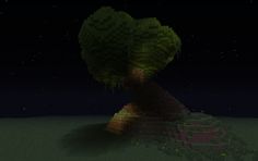 a tree in the middle of a night time scene