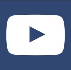 the play button for youtube on a blue background