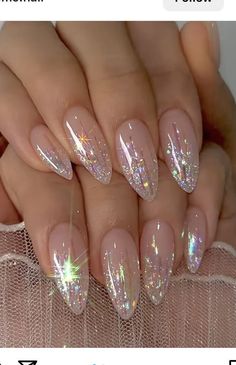 Acrylic Nail Designs Bridal, Sparkling Nails Design, Rhinestone Nails Ideas, Nail Wedding Designs, Sparkle Wedding Nails, Bridal Nails Ideas, Glam Nails Designs, New Trendy Nails, Gala Nails