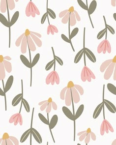 Pretty pink wildflowers , Raspberry Creek Fabrics Pink Wildflowers, Cute Home Screens, Flowers Pretty, Simple Iphone Wallpaper, Spring Wallpaper