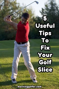 Got a problem with your swing? Don’t worry, we have a fix for you! Here are 5 useful tips on how to fix your golf slice problems. #golftips #golfchippingtips #golfclub #golfingtips #golflesson #golfstuff