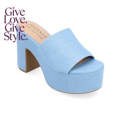 in stock Wedding Watch, Blue Sandals, Journee Collection, Beige Color, Gifts For Teens, Canvas Material, Platform Sandals, Girl Gifts, Slip On Shoes