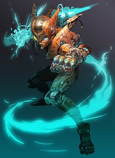 an image of a character in the video game overwatching with fire and ice