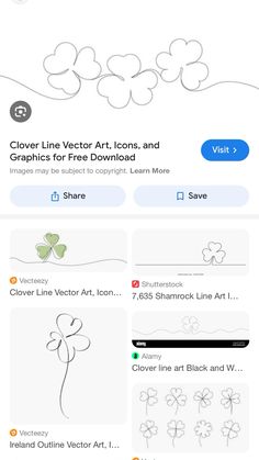 the screenshote app shows how to draw shamrocks