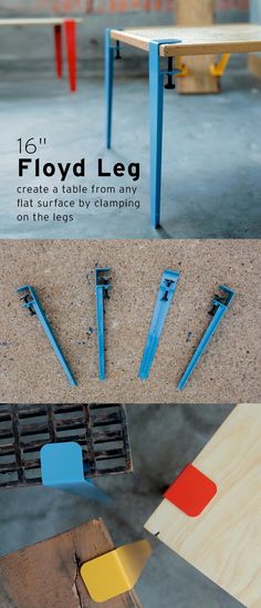 the instructions for how to make a diy plywood leg table