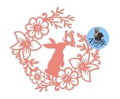 a deer surrounded by flowers and leaves with a blue circle in the middle that says, kawaia co