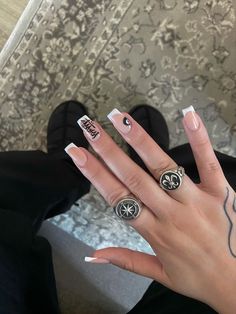 Stussy Nails, Short Basic Nails, Nails Coffin Short, Nail Art Inspo, Simple Gel Nails, Girly Acrylic Nails, Basic Nails, Simple Acrylic Nails, Nails Only