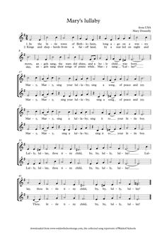 mary's lulladay sheet music