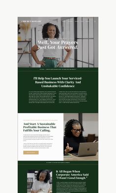 the landing page for an email marketing campaign, featuring two women working on laptops