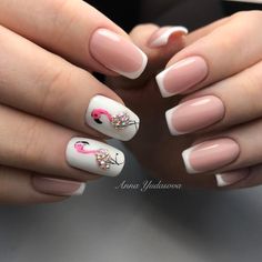 Nail art été 50 idées fraîches pour une manucure chic et originale Extension Designs, Nail Extensions, Flamingo, Nail Art, Nails, Beauty, Design, Art