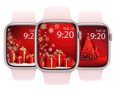 "Christmas Apple Watch Wallpaper bundle.  Give your smartwatch a new look with these beautiful Christmas backgrounds. You'll receive 3x high-quality JPG images in 1676 x 2040 px resolution and a PDF instructions how to download and install wallpaper and a PDF instructions how to download and install wallpaper. Designed for Apple Watch smartwatches of all sizes, but compatible with many other smartwatches. Also keep in mind that the colors can differ depending on your watch and screen settings. H Christmas Wallpaper Apple Watch, Christmas Apple Watch Wallpaper, Apple Watch Wallpapers, Install Wallpaper, Christmas Watch, Watch Wallpapers, Christmas Watches, Apple Watch Face, Christmas Backgrounds