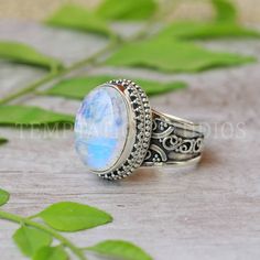 Indulge in timeless elegance with our handmade Rainbow Moonstone Ring for women, crafted meticulously in lustrous sterling silver. This enchanting piece features a high-quality, ethereal Rainbow Moonstone that captures the essence of a colorful, iridescent rainbow within its depths. The exquisite craftsmanship and delicate design make it a perfect accessory for any occasion, adding a touch of sophistication and mystique to your ensemble. Elevate your style with this stunning and unique creation. Rainbow Moonstone Ring, Chic Jewelry, Alternative Engagement Rings, Moonstone Ring, Rainbow Moonstone, 925 Sterling Silver Ring, Handmade Ring, Rings Statement, Moonstone