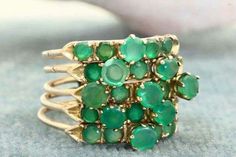 Emerald And Rose Gold, Bling Rings, Jewellery Design, Pretty Jewellery, Coco Chanel, Bling Bling, Rose Gold Ring, Jewelry Inspiration