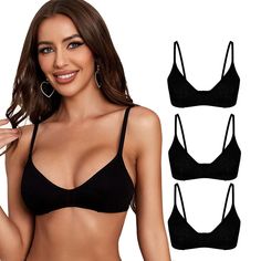 PRICES MAY VARY. No lined bralette silhouette and cushioned back closure Fully adjustable straps and molded cotton cups Super soft seamless for all day comfort Everyday Bra, Seamless Bra, Bralette, Adjustable Straps, Lingerie, Bra, For Women, Clothes For Women, Clothes