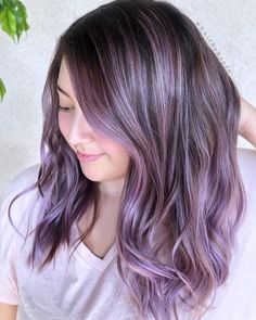 These 19 Dark Purple Hair Color Ideas Are Giving Us Hair Envy Dark Purple Hair Color Ideas, Dark Purple Hair Color, Purple Hair Color Ideas, Lavender Highlights, Purple Hair Color, Light Purple Hair, Ash Brown Hair Color, Dark Purple Hair, Ash Brown Hair