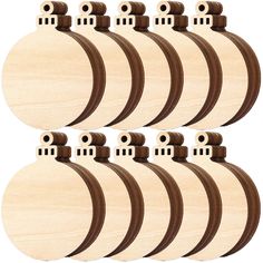 PRICES MAY VARY. Natural Wooden Ornaments - Includes 80 pieces of blank wood circles, jute twines (33 feet for each). Enough quantity for your craft projects. Size: 3.5 inches diameter and about 0.1-inch thick. Premium Quality - The Christmas Hanging Tags are made of premium quality natural wood, laser cut and polished.Each slice is laser-cut, preliminary polished and carefully selected, no burr. Perfect for school projects, kids crafts and holiday ornaments making. Easy TO Use - Easy to write o Diy Wooden Christmas Ornaments, Christmas Wooden Ornaments, Ornaments Making, Wood Discs, Wood Projects For Kids, Laser Cut Wood Crafts, Wood Games, Wooden Slices, Wood Disc