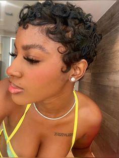 Low Cut Hairstyles For Ladies, Girl Pixie Cut, Black Hair Protective Styles, Low Cut Hairstyles, Hair Threading, Hairstyles For Ladies, Cut Hairstyles