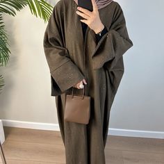 Winter Open Abaya for Women Kimono Muslim Abayas with Shining Powder Dubai Autumn Kebaya Modest Islam Outfit Kaftan Hijab Dress Dubai Abaya, Basic Jackets, Patchwork Patterns, American People