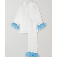 Medium Pajamas Wedding Morning, Sleepwear Fashion, White Feather, Blue Feather, White Feathers, Dressed To Kill, Christmas Mom, Morning Wedding, Loungewear Sets