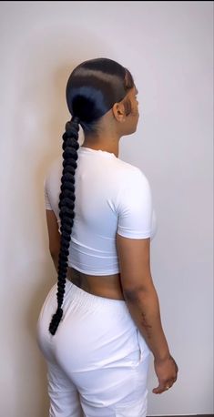 Slick Back Ponytail Braid, Diy Hairstyle, Simple Hairstyle