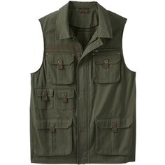 Our Multi Pocket Vest with shirt collar is the perfect way to layer this season. It's lightweight so you don't feel stuffy, but it keeps you just warm enough. This vest also has plenty of pockets including five chest pockets and four front pockets so you can enjoy your days and favorite activities hands-free! Multi Pocket Vest, Olive Vest, Mens Puffer Vest, Boulder Creek, Pocket Vest, Cargo Vest, Utility Vest, Green Vest, Mens Cargo