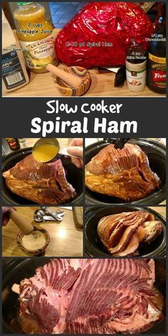 how to cook spiral ham in the slow cooker with instructions for cooking and baking