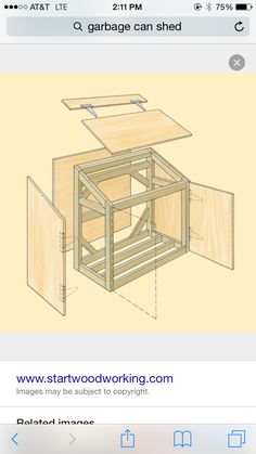 a drawing of a kitchen cabinet with the door open