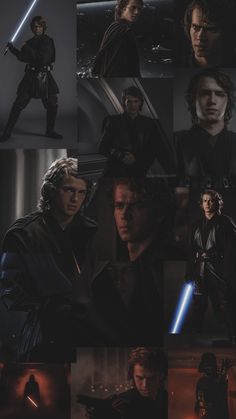 many different images of the characters in star wars, including luke and kydera