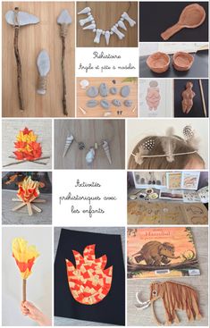 Préhistoire préhistorique activités manuelles craft kids prehistory fossiles outils argile poterie pâte à modeler bijoux Stone Age Projects For Kids, Stone Age Crafts For Kids, Prehistoric Activities, Prehistoric Crafts, Early Humans Tools, Stone Age Houses