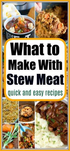 what to make with stew meat quick and easy recipes