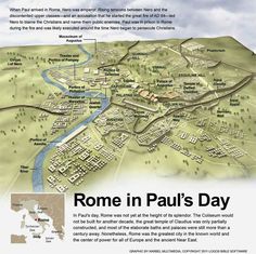 a map of the roman city of paul's day, with information about it