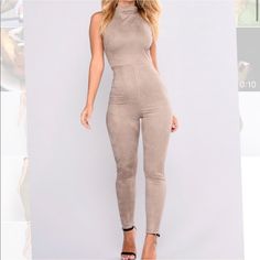 Tyler Jumpsuit Casual Neutral Fitted Jumpsuits And Rompers, Casual Fitted Jumpsuits And Rompers In Neutral Color, Chic Beige Fitted Jumpsuits And Rompers, Fitted Sleeveless Khaki Jumpsuits And Rompers, Turquoise Jumpsuit, Suede Jumpsuit, Brown Fitted Short-sleeve Jumpsuit, Black Denim Jumpsuit, Khaki Military Style Long Sleeve Jumpsuits