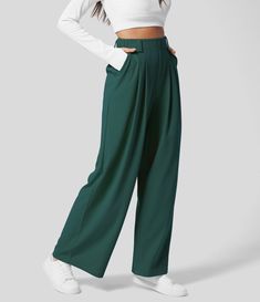 Stacked Sweatpants, Forest Biome, Light Sea Green, Wide Trousers, Professional Wardrobe, Work Trousers, Biome, Office Attire, Professional Fashion