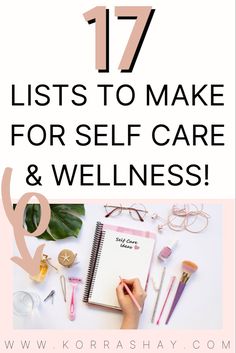 17 lists to make for self care and wellness! Lists to write for working on self care! Lists To Write, Importance Of Self Care, Writing Lists, Personal Growth Plan, What Inspires You, Lists To Make