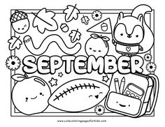 a coloring page with the word november